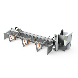 Automatic Feeding Dual Chuck 1.5kw Fiber Laser Pipe Cutting Machine Laser Tube Cutter for Metal Pipe Carbon Pipe CNC Fiber Laser
