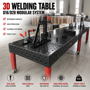 Precision 3D Welding Fixture Table D28 Modular Fixturing System Nitrided Heavy Duty Welding Workbench With Accessories